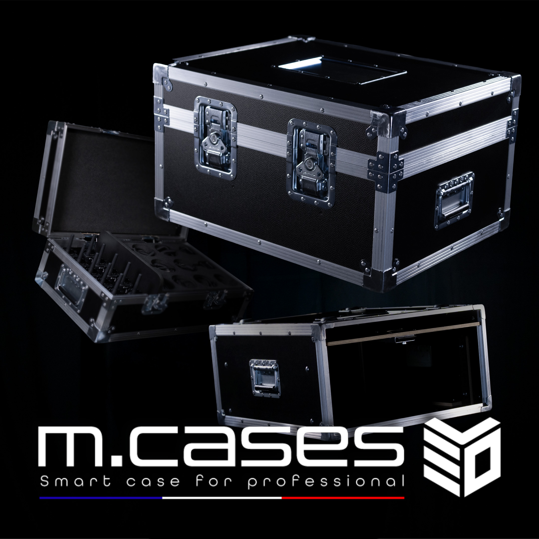 M Cases — Communication et identité de marque flight cases professionnels